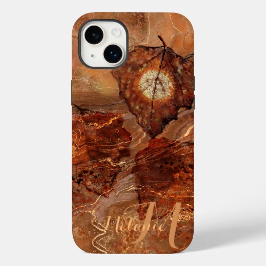 Mooie herfst bladeren gepersonaliseerde naam Case-Mate iPhone case (Achterkant)