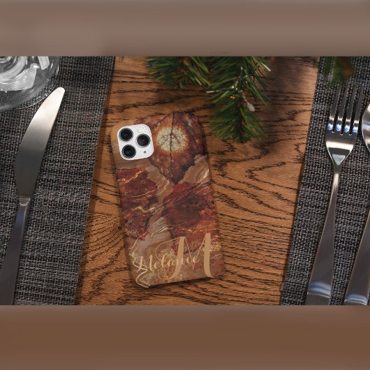 Mooie herfst bladeren gepersonaliseerde naam Case-Mate iPhone case