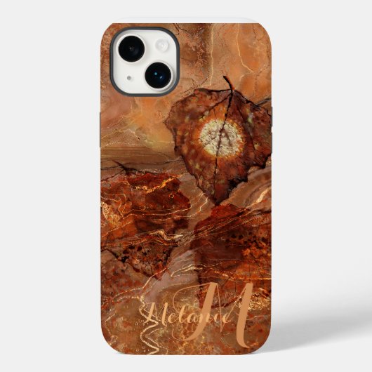 Mooie herfst bladeren gepersonaliseerde naam Case-Mate iPhone case (Achterkant)