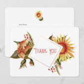 Mooie Herfst bloemen, bedankt (Voorkant / Achterkant)