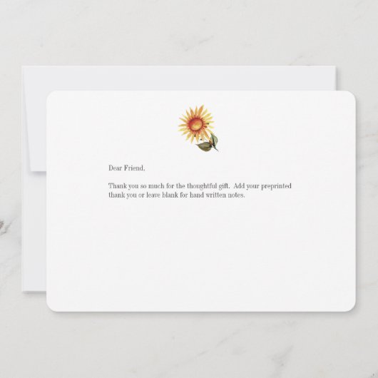 Mooie Herfst bloemen, bedankt (Achterkant)