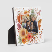 Mooie Herfst Bloemen Familie Thanksgiving Foto Fotoplaat (Voorkant)
