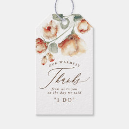 Mooie Herfst bloemen Weddenschap Cadeaulabel