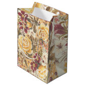 Mooie herfst bloemencadeau tas medium cadeauzakje (Voorkant Gekanteld)