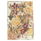 Mooie herfst bloemencadeau tas medium cadeauzakje (Achterkant)