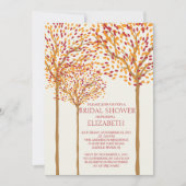 Mooie Herfst Bomen Bruids Douche Uitnodiging (Voorkant)