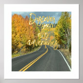 Mooie herfst Boom Lined Road Foto Folie Afdrukken (Voorkant)