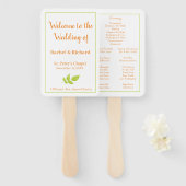 Mooie herfst bruiloft programma handwaaier (Voorkant en achterkant)