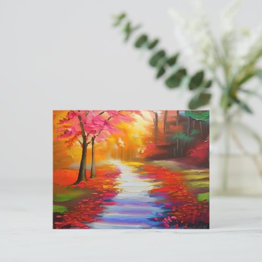 Mooie Herfst dag | Herfstpad Briefkaart (Staand voorkant)