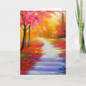 Mooie Herfst Dag Herfstpad Denken aan jou Kaart (Voorkant)