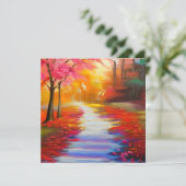 Mooie Herfst Dag Herfstpad Denken aan jou Kaart (Staand voorkant)