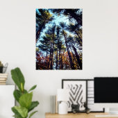 Mooie herfst dennenbomen poster (Thuiskantoor)