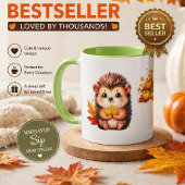 Mooie herfst egel mok – Illustratie van de oogst