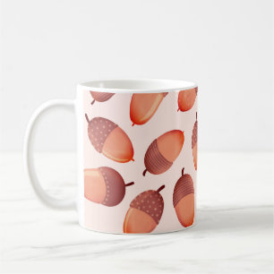 Mooie herfst eikelpatroon koffiemok