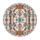 Mooie Herfst en blauwe ronde Snijplank (Voorkant)