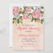 Mooie Herfst Floral Baby shower Invitation, Baby Kaart (Voorkant)