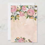 Mooie Herfst Floral Baby shower Invitation, Baby Kaart (Achterkant)