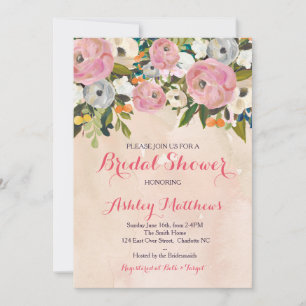 Mooie Herfst Floral Baby shower Invitation, Baby Kaart