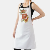 Mooie Herfst Floral THANKSGIVING | Gepersonaliseer Schort (Insitu)