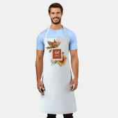 Mooie Herfst Floral THANKSGIVING | Gepersonaliseer Schort (Gedragen)