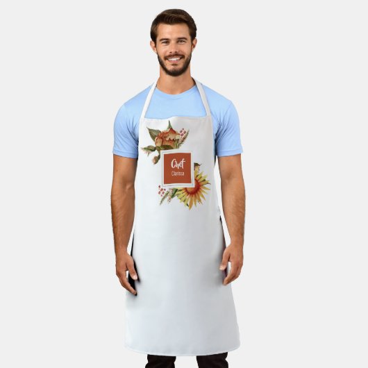 Mooie Herfst Floral THANKSGIVING | Gepersonaliseer Schort (Gedragen)