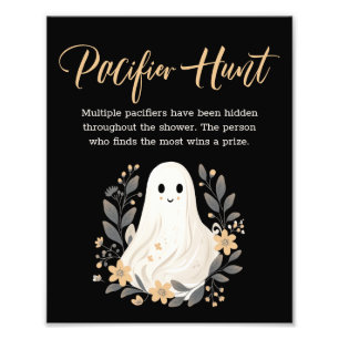Mooie Herfst Fopspenenjacht Baby Shower Bord Foto Afdruk