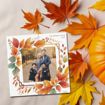 Mooie Herfst gebladerte familie foto Thanksgiving