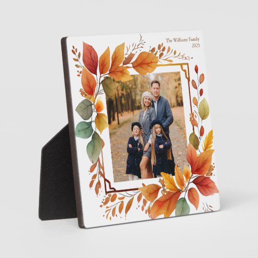 Mooie Herfst gebladerte foto Thanksgiving Fotoplaat (Voorkant)