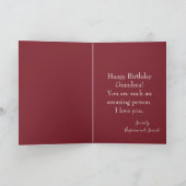 Mooie Herfst Gelukkige Verjaardag Oma Foto Kaart (Binnen)