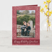 Mooie Herfst Gelukkige Verjaardag Oma Foto Kaart (Gele Bloem)