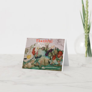 Mooie herfst geschilderd Dankbare kaarten