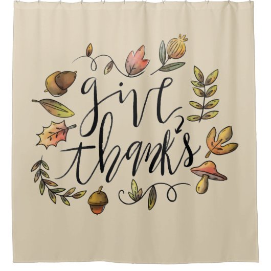 Mooie Herfst geven Bedankt douchegordijn (Voorkant)