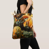 Mooie Herfst Gourds op een Tote Bag (Dichtbij)