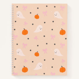 Mooie herfst Halloween-spookpatroon notitieboek