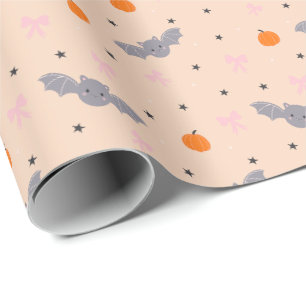 Mooie herfst Halloween-vleermuispatroon inpakpapie Cadeaupapier
