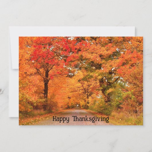 Mooie Herfst Happy Thanksgiving Groeten Feestdagenkaart (Voorkant)