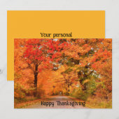 Mooie Herfst Happy Thanksgiving Groeten Feestdagenkaart (Voorkant / Achterkant)