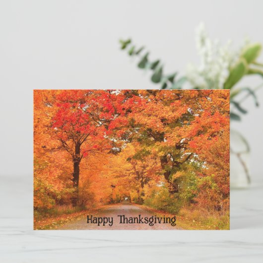 Mooie Herfst Happy Thanksgiving Groeten Feestdagenkaart (Staand voorkant)