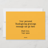 Mooie Herfst Happy Thanksgiving Groeten Feestdagenkaart (Achterkant)