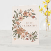 Mooie herfst/herfst bloemenspray Sympathie Kaart (Gele Bloem)