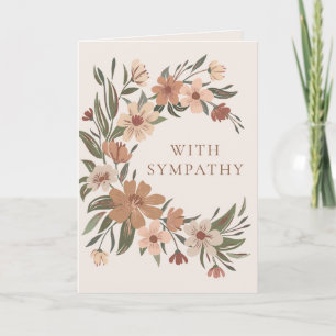 Mooie herfst/herfst bloemenspray Sympathie Kaart