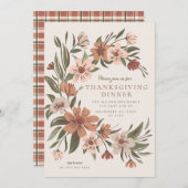 Mooie herfst/herfst bloemenspray Thanksgiving Kaart (Voorkant / Achterkant)