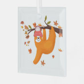 mooie herfst herfst herfst biedt gelukkig deken glas ornament (Voorkant links)