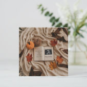 Mooie herfst herfst zwangerschapsaankondiging kaart (Staand voorkant)