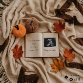 Mooie herfst herfst zwangerschapsaankondiging kaart