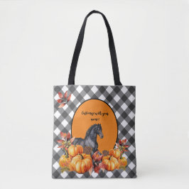 Mooie Herfst herfstpaard Tote Bag