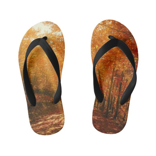 Mooie herfst kinder teenslippers (Voetbed)