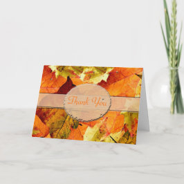 Mooie herfst kleur verlaat bruiloft bedankt voor j