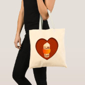 Mooie herfst koffieliefhebber canvas tas (Voorkant (product))