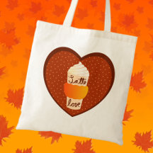 Mooie herfst koffieliefhebber canvas tas